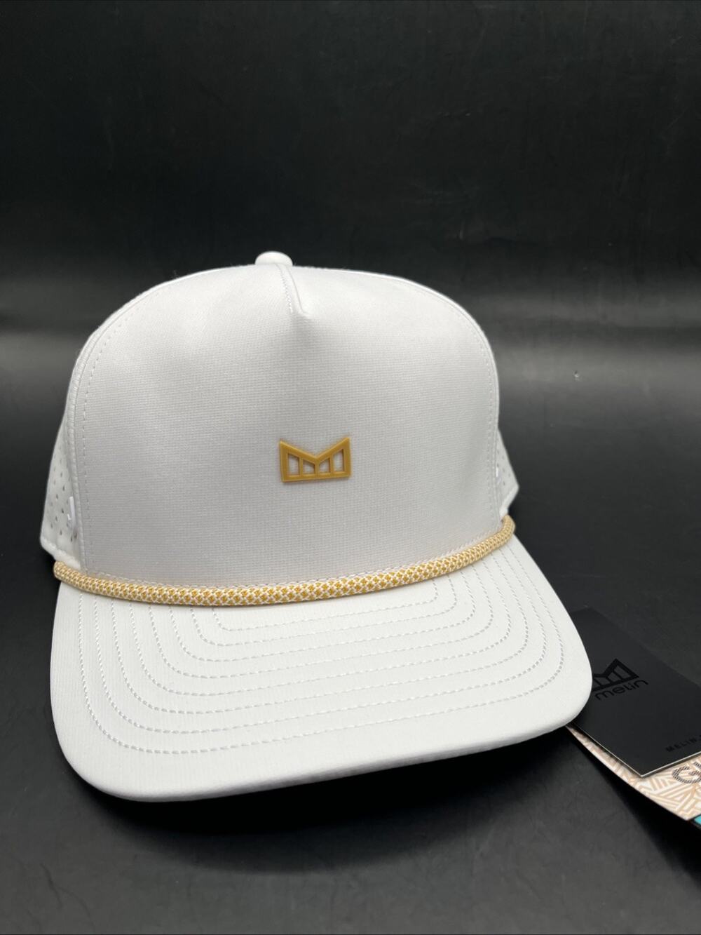 NEW Melin White Gum Collection Hydro Odyssey Sz Classic Rope Trucker Hat As Is